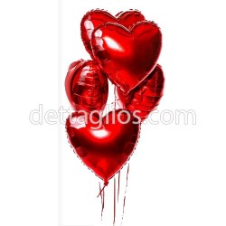 Ramillete 5 Metalicos con helio