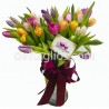 30 tulipanes en Jarrón