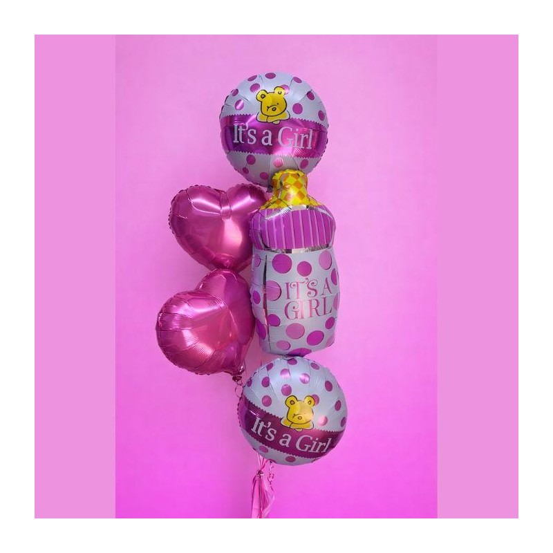 Bouquet de Globos para Maternidad con figura de biberon