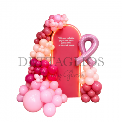 Back de globos con figura metalica y closter