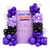 Back de Globos con columnas con mampara personalizable con logo o texto sencillo