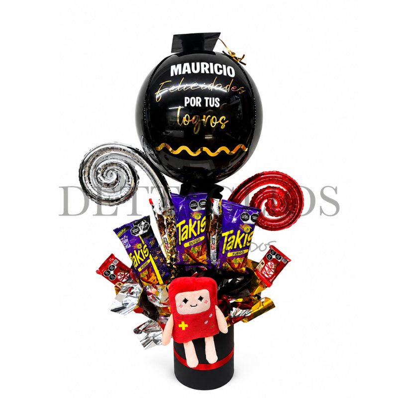 Diseño con orbz personalizable con papas, dulces y peluche