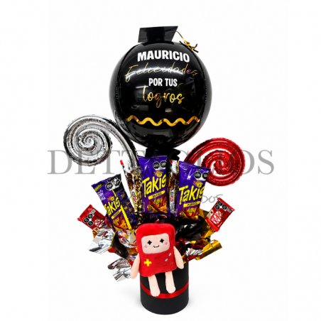 Diseño con orbz personalizable con papas, dulces y peluche