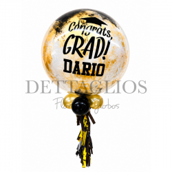 Globo burbuja mediano con helio personalizable