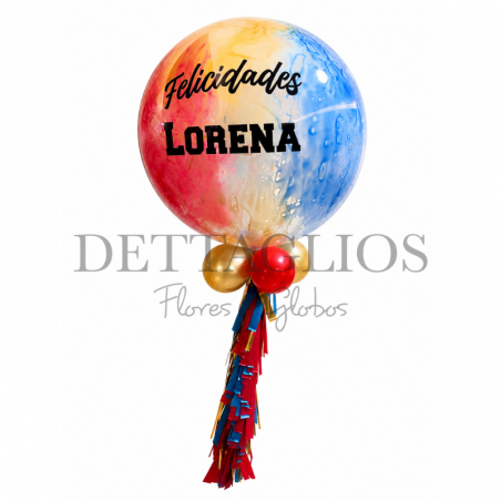 Diseño en burbuja mediana pintada
