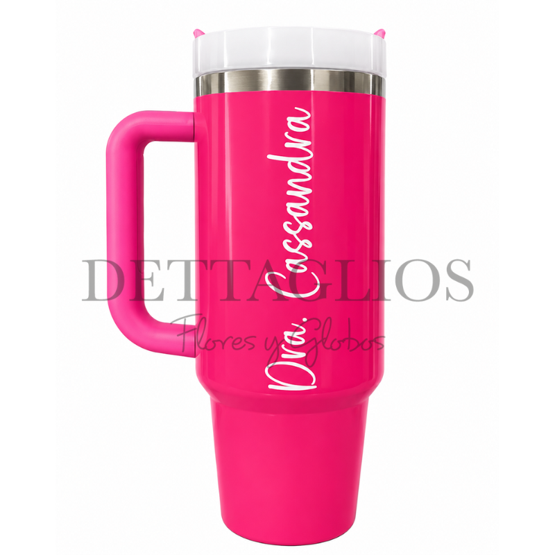 Termo rosa con opción de personalizar con vinil