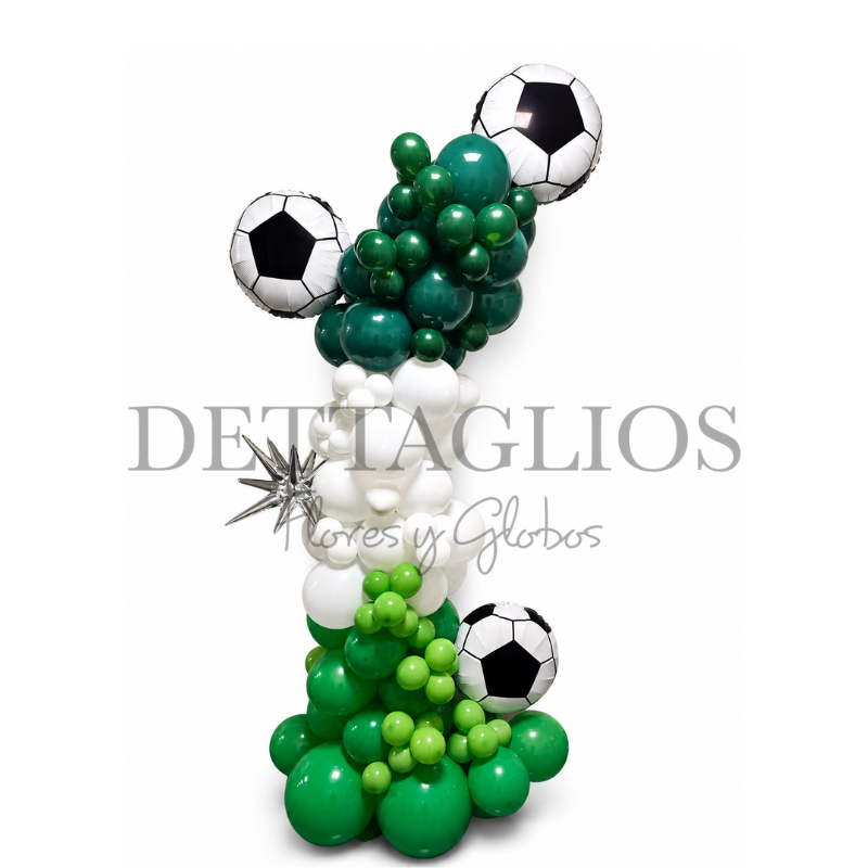 Increíble columna orgánica con temática futbolera
