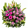 Diseño floral combinado con finos follajes