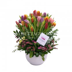 Diseño Elegante de 40 tulipanes